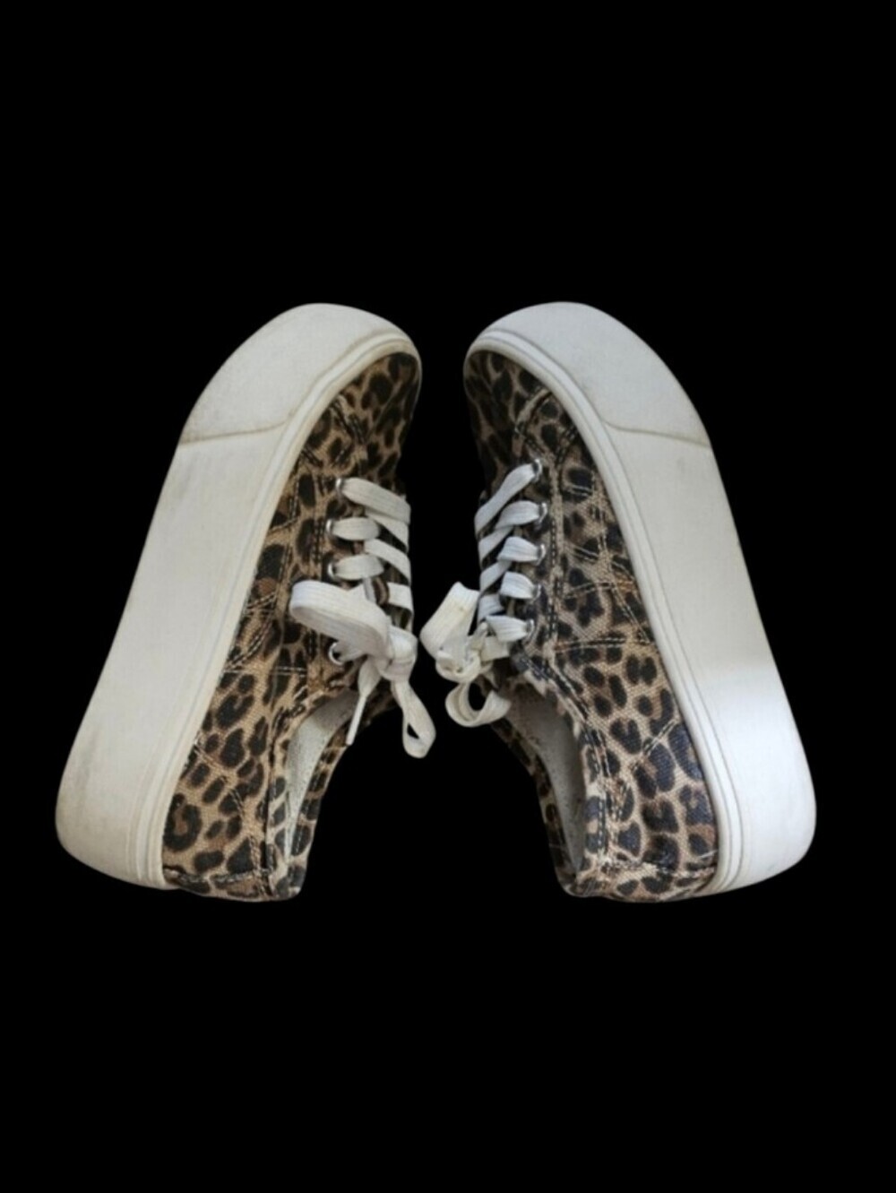 A New Day SZ5 Leopard Print Platform Laceup Shoes